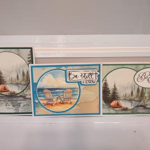 Set mit drei christlichen Trostkarten. Hübsche Landschaft