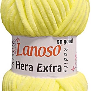 HERA EXTRA Velvet Yarn, Amigurumi Chenille, Plush Yarn, Stuffed Toy, Vegan,  Hypoallergenic Baby Blanket Yarn, Fluffy Yarn, Soft Cushion