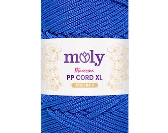 XL Polyester Macrame Cord: Vegan Craft Rope for Bags & Rugs