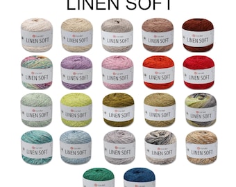 Linen Blend Knitting Yarn: Soft DK Weight Crochet Top Yarn