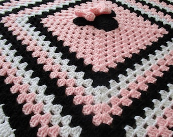 Crochet Baby Blanket, Throw Blanket, Crochet Patterns, Throw Pillow Cover, Mouse Ears