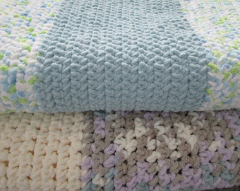 Chunky Blanket, Crochet Baby Blanket, Crochet Throw Blanket