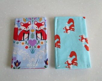 Fox Travel Wallet, Business Card Case, Gift Card Holder, Woodland Animals