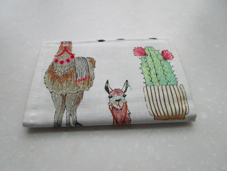 Badge ID Cactus Succulents Womens Wallet Llama Business Card Holder