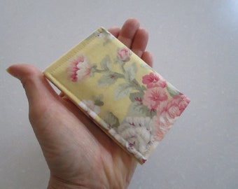 Womens Wallet, Business Card Holder, Flower Shabby Chic