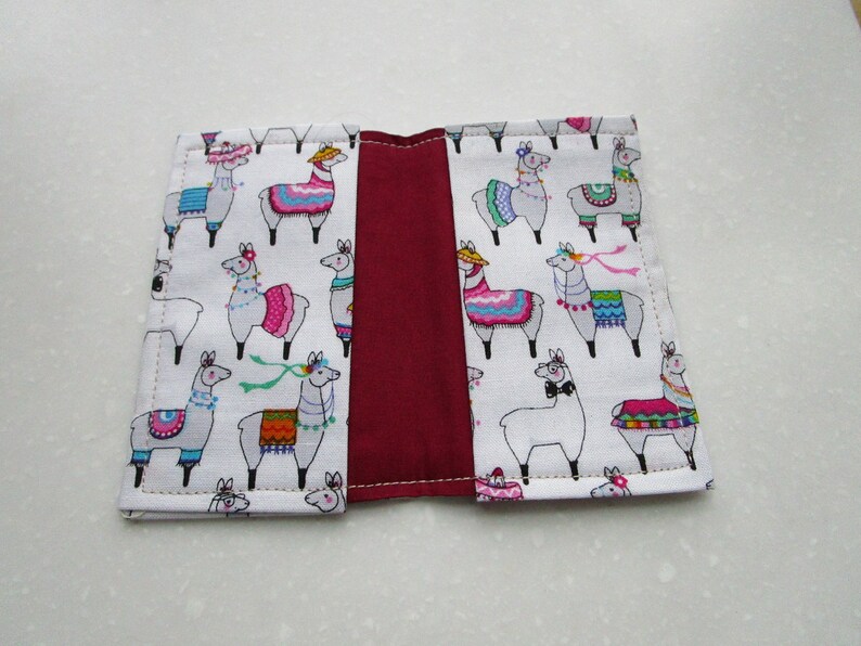 Badge ID Cactus Succulents Womens Wallet Llama Business Card Holder