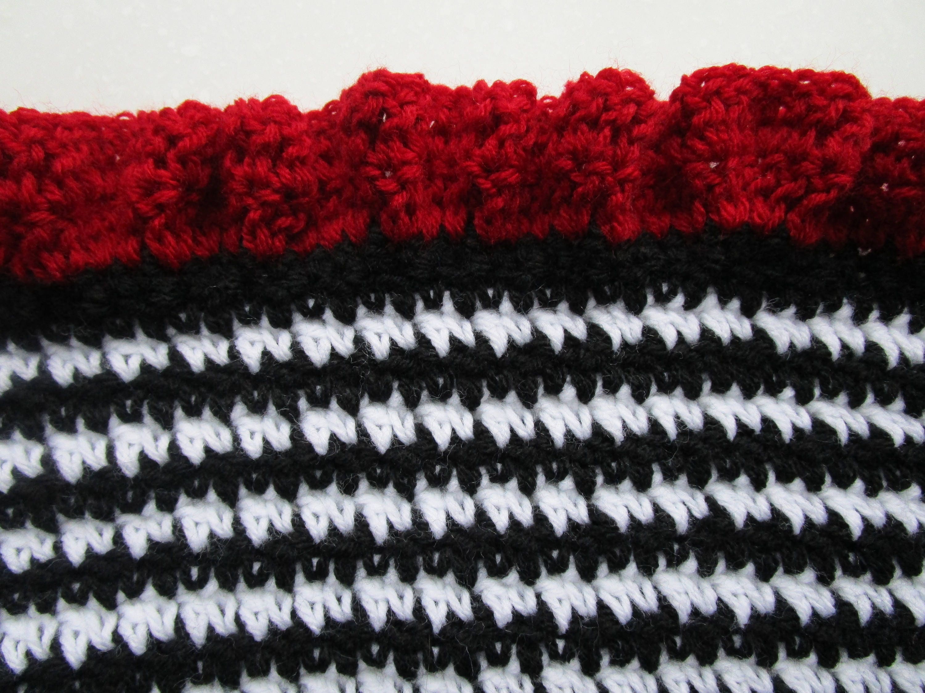 Houndstooth Crochet Baby Blanket Patterns Chunky Throw Afghan Etsy