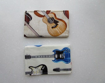 Mens Wallet, Music Electric Bass Guitar Business Card Holder, Badge ID Groomsmen Gifts