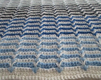 Rainbow Crochet Baby Blanket Patterns, Cozy Chunky Throw, Afghan