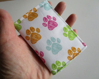 Paw Prints Wallet, Dog Lover, Cat Lover Wallet, Business Card Holder, Credit Card Holder, Gift Card Holder