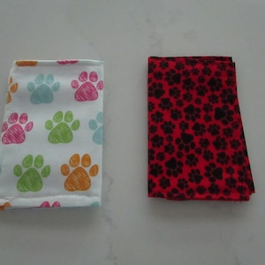 Cartera con huellas de patas, para amantes de los perros y los gatos, tarjetero, tarjetero, tarjetero de regalo