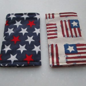 Cartera para hombre, porta credencial de identificación, billetera de viaje con la bandera patriótica estadounidense