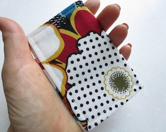 Sunflower Business Card Holder, Minimalist Wallet, Flowers Travel Wallet