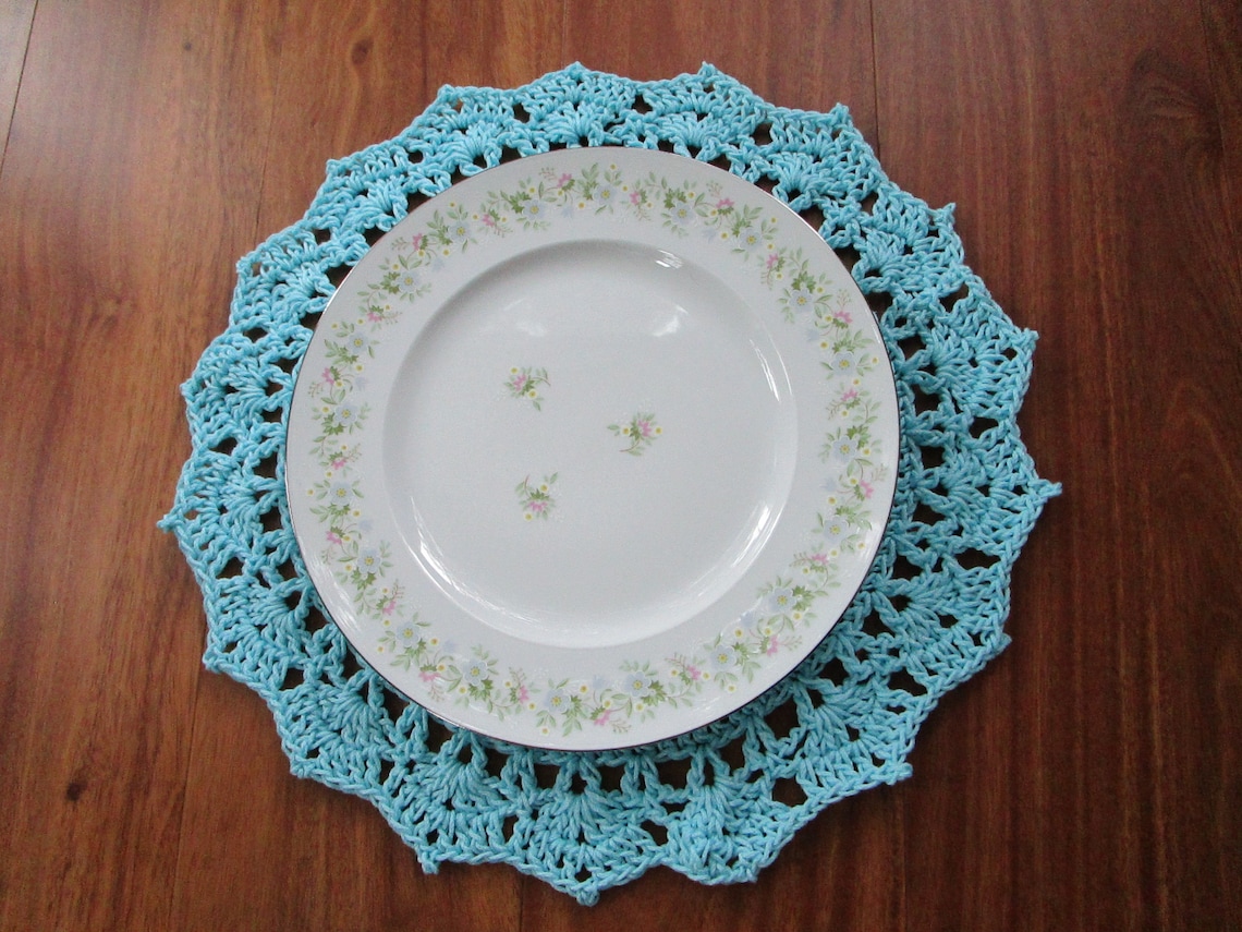Placemats Crochet Pattern Round Placemat Doilies Table Decor Etsy