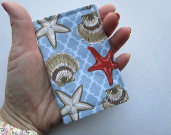 Shells Starfish Gifts, Business Card Holder, Travel Wallet, Beach Themed