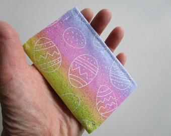 Rainbow Glitter Easter Egg Wallet, Women's Wallet, Business Card Holder, Gift Card Holder