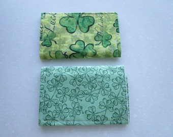 St Patricks Day, Minimalist Wallet, Irish Four Leaf Clover