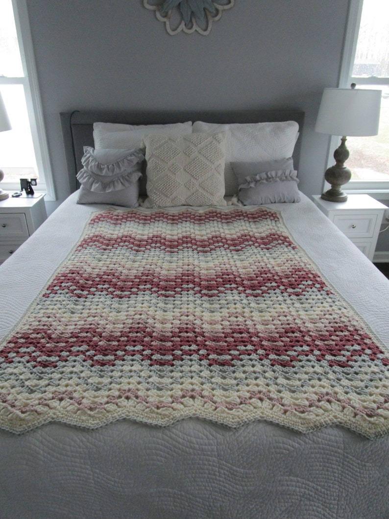 Modern Granny Chevron, Crochet Baby Blanket Pattern, Crochet Throw Blanket, Crochet Afghan Pattern image 9