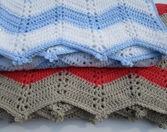Lacy Chevron Crochet Blanket Pattern: Easy Beginner Tutorial (PDF Pattern)
