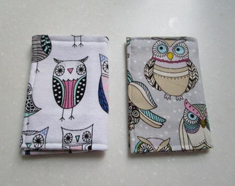 Owl  Womens Wallet, Tea Bag Holder, Business Card Holder, Badge ID