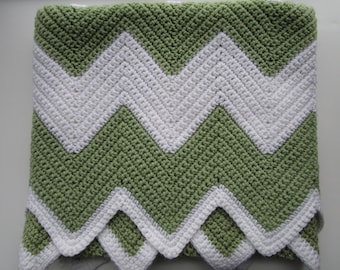 Chevron Crochet Blanket Pattern: Easy Modern Throw (Any Size)