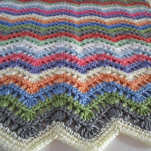 Modern Crochet Baby Blanket Pattern,  Easy Crochet Throw Blanket, Crochet Patterns