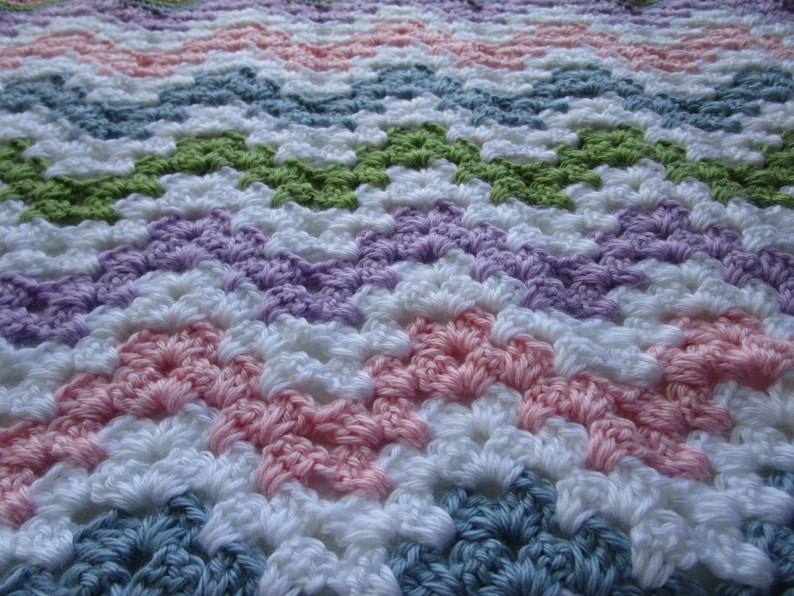 Modern Granny Chevron, Crochet Baby Blanket Pattern, Crochet Throw Blanket, Crochet Afghan Pattern image 2