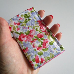 Cartera de flores, rosas, cartera de mujer, cartera plegable, titular de tarjeta de crédito, titular de identificación, titular de insignia
