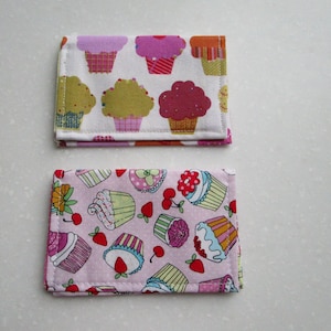 Cartera de mujer con cupcakes, regalos de repostería, tarjetero, tarjetero