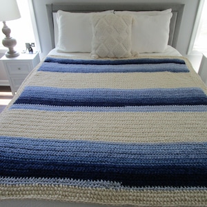 Chunky Blanket, Crochet Baby Blanket, Crochet Throw Blanket, Easy Crochet Blanket, Beginner Pattern
