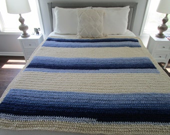 Chunky Crochet Blanket: Easy Beginner Pattern (PDF Pattern)