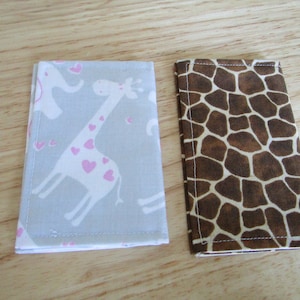 Giraffe Travel Wallet, Elephant Business Card Holder, ID Badge Holder