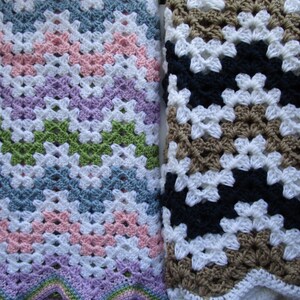 Modern Granny Chevron, Crochet Baby Blanket Pattern, Crochet Throw Blanket, Crochet Afghan Pattern image 6
