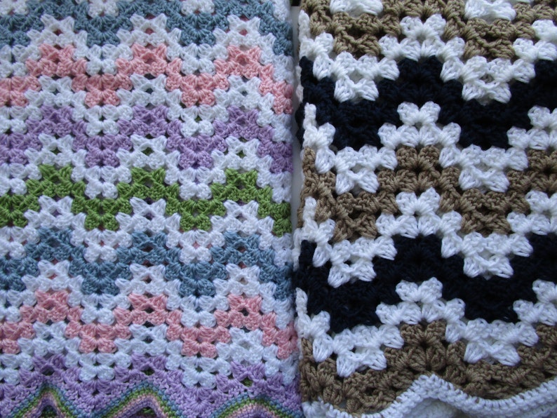 Modern Granny Chevron, Crochet Baby Blanket Pattern, Crochet Throw Blanket, Crochet Afghan Pattern image 6