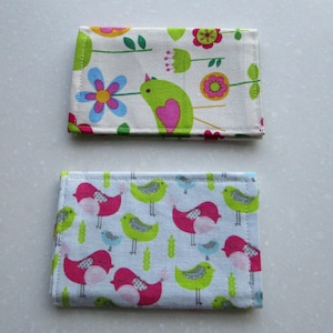 Cartera de mujer con diseño de pájaro, porta bolsitas de té y tarjetero