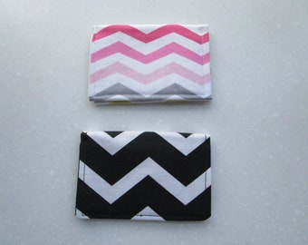 Chevron Womens Wallet, Business Card Holder, Badge ID, Tea Bag Holder