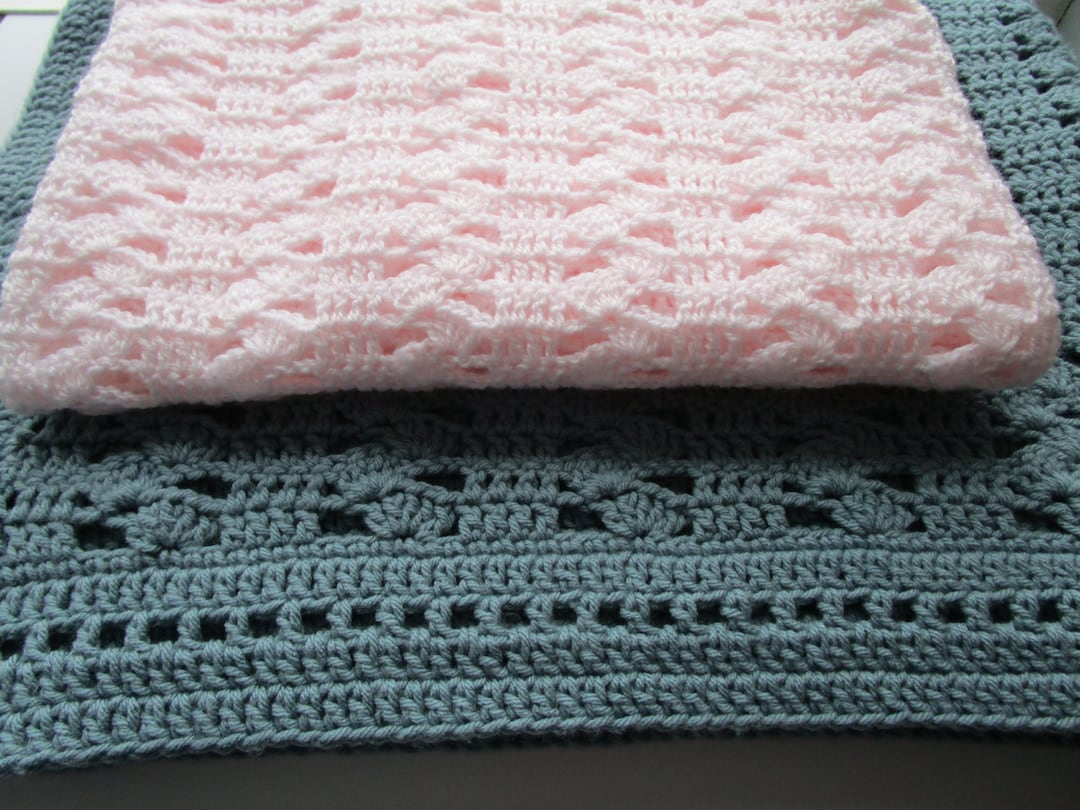 Crochet Baby Blanket Pattern Chunky Crochet Blanket Easy Pattern by Deborah  O'leary Patterns English Only 