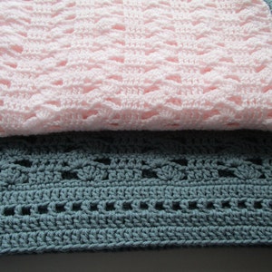 Modern Crochet Baby Blanket Patterns, Throw Blanket, Chunky Afghan image 1