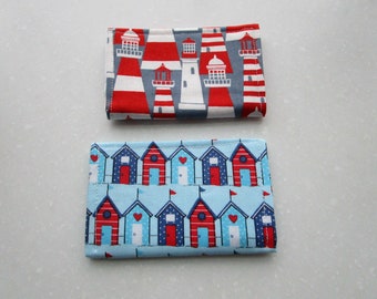 Nautical Lighthouse Womens Wallet, Business Card Holder, Badge ID, Tea Bag Holder