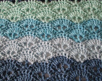 Crochet Baby Blanket Patterns, Chunky Throw Cozy Afghan, Rainbow Ombre Easy Crochet