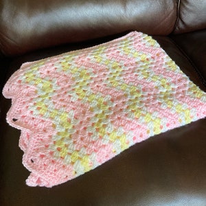 Modern Granny Chevron, Crochet Baby Blanket Pattern, Crochet Throw Blanket, Crochet Afghan Pattern image 5
