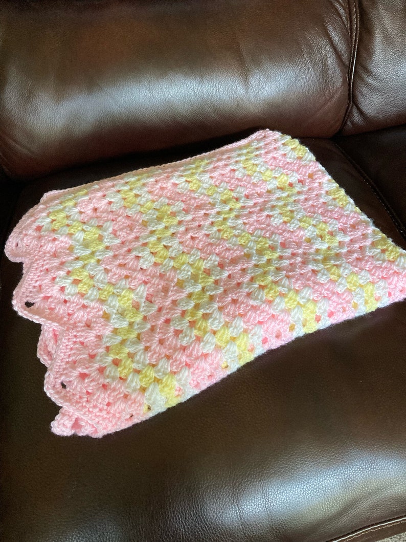 Modern Granny Chevron, Crochet Baby Blanket Pattern, Crochet Throw Blanket, Crochet Afghan Pattern image 5