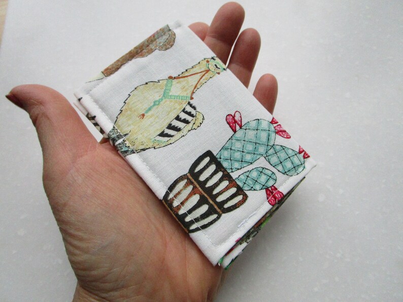 Badge ID Cactus Succulents Womens Wallet Llama Business Card Holder
