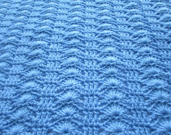 Easy Arching Shells Crochet Blanket Pattern: Any Size (PDF Pattern)
