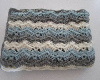 Textured Waves Crochet Blanket Pattern: Any Size Afghan (PDF Pattern)