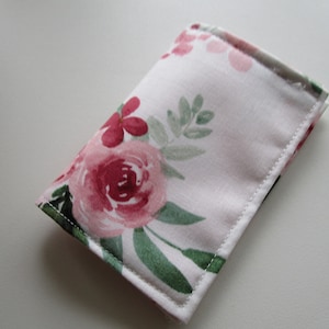 Cartera de flores, rosas, cartera de mujer, cartera plegable, titular de tarjeta de crédito, titular de identificación, titular de insignia