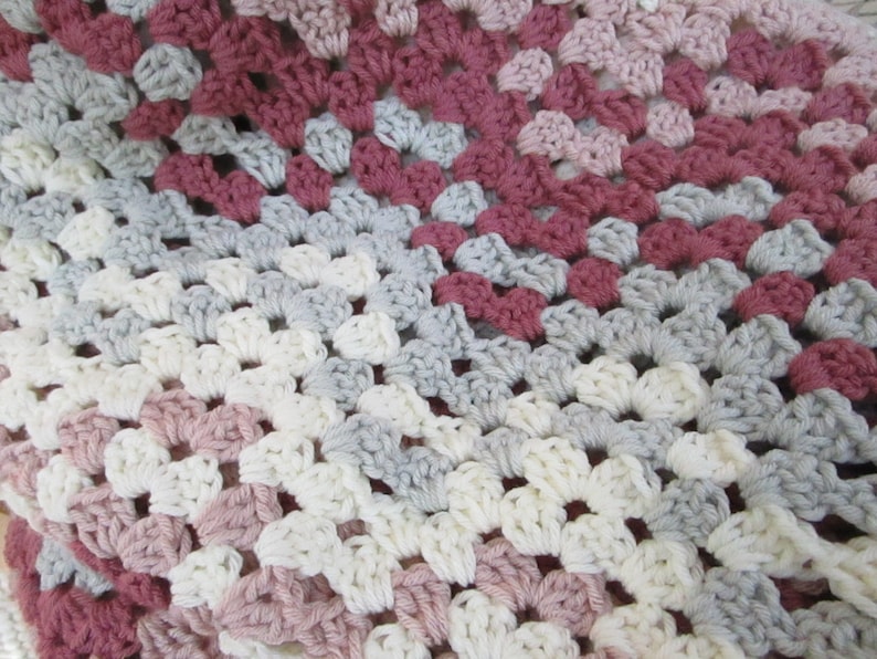 Modern Granny Chevron, Crochet Baby Blanket Pattern, Crochet Throw Blanket, Crochet Afghan Pattern image 7