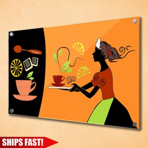 Spring Green Tea Leaf, Office Acrylic Wall Display, Custom Print, Canvas Wrap, Framed Picture Options, Home Décor