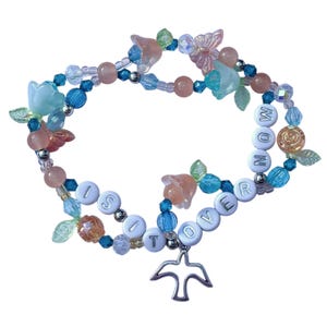 stretchy friendship bracelet • “is it over now” • charm bracelet