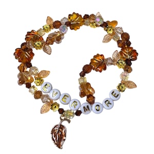 Pulsera elástica de la amistad • “evermore” • Pulsera con dijes